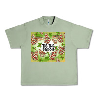 Oil Green tis the season christmas tree cake Urban Heavy Tee - MaliasSmallBusiness