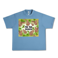 Pebble Blue tis the season christmas tree cake Urban Heavy Tee - MaliasSmallBusiness