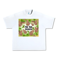 White tis the season christmas tree cake Urban Heavy Tee - MaliasSmallBusiness