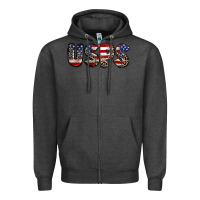 Charcoal Heather usps 4th of july Zipper Hoodie - CowGirlArtShop