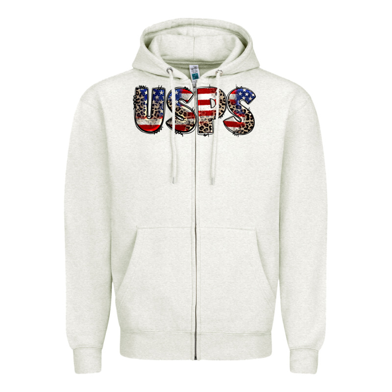 Usps 4th Of July Zipper Hoodie by CowGirlArtShop | Teevron