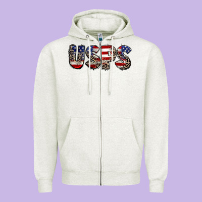 Usps 4th Of July Zipper Hoodie Designed By Cowgirlartshop