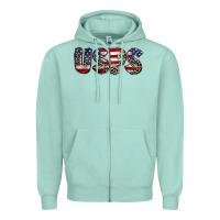 Seafoam usps 4th of july Zipper Hoodie - CowGirlArtShop