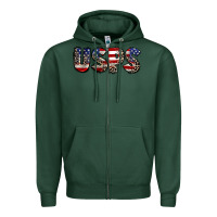 Sports Green usps 4th of july Zipper Hoodie - CowGirlArtShop