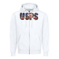 White usps 4th of july Zipper Hoodie - CowGirlArtShop