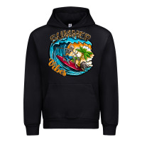 Black Summer Vibes Urban Hoodie - CowhideDigitalArt