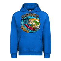 Cobalt Summer Vibes Urban Hoodie - CowhideDigitalArt