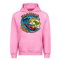 Fuchsia Pink Summer Vibes Urban Hoodie - CowhideDigitalArt