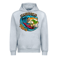 Heather Grey Summer Vibes Urban Hoodie - CowhideDigitalArt
