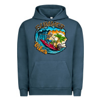 Pigment Midnight Navy Summer Vibes Urban Hoodie - CowhideDigitalArt