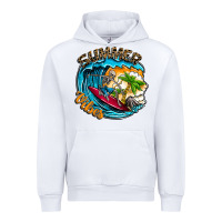 White Summer Vibes Urban Hoodie - CowhideDigitalArt