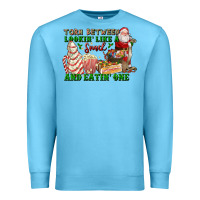Ocean Blue torn between lookin like a snack and eatin one Premium Sweatshirt - FaDigitalArtStudio