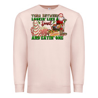 Pale Pink torn between lookin like a snack and eatin one Premium Sweatshirt - FaDigitalArtStudio