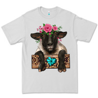 Suffolk Ewe Peeking With Floral Headdress Premium Tee | Teevron
