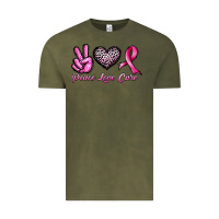 Vintage Olive peace love cure Vintage Tee - JahusDesignShop