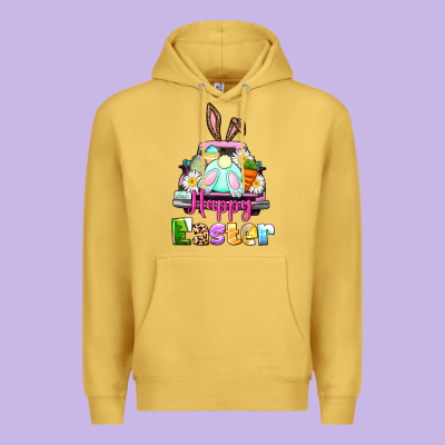Bunny Happy Easter Truck Premium Hoodie Designed By Cowgirlartshop