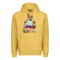 Antique Gold Bunny Happy Easter truck Premium Hoodie - CowGirlArtShop