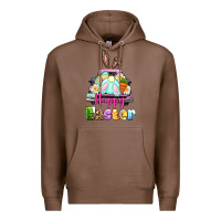 Chestnut Bunny Happy Easter truck Premium Hoodie - CowGirlArtShop