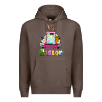 Coffee Bunny Happy Easter truck Premium Hoodie - CowGirlArtShop