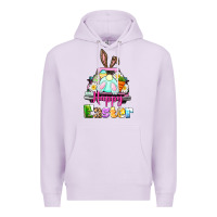 Lilac Bunny Happy Easter truck Premium Hoodie - CowGirlArtShop