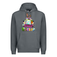 Rock Bunny Happy Easter truck Premium Hoodie - CowGirlArtShop