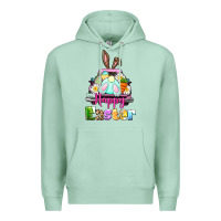 Seafoam Bunny Happy Easter truck Premium Hoodie - CowGirlArtShop