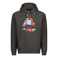 Smoke Bunny Happy Easter truck Premium Hoodie - CowGirlArtShop