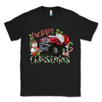 Black Merry Christmas Monster Truck Classic Tee - MaliasSmallBusiness