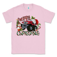 Bubblegum Pink Merry Christmas Monster Truck Classic Tee - MaliasSmallBusiness