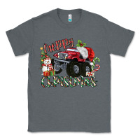 Charcoal Heather Merry Christmas Monster Truck Classic Tee - MaliasSmallBusiness