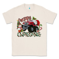 Natural Merry Christmas Monster Truck Classic Tee - MaliasSmallBusiness