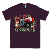 Plum Merry Christmas Monster Truck Classic Tee - MaliasSmallBusiness