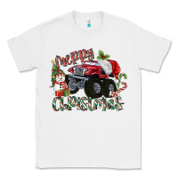 White Merry Christmas Monster Truck Classic Tee - MaliasSmallBusiness