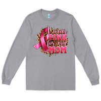 Heather Grey i wear pink for my mom Long Sleeve Tee - Artiststas