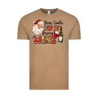 Vintage Coffee dear santa just bring wine Vintage Tee - MaliasSmallBusiness