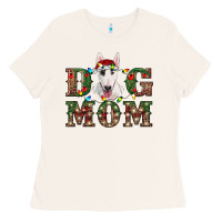 Bone Christmas Dog Mom Bull Terrier Ladies Tee - RanaPortraitStore
