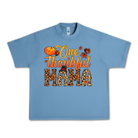 Pebble Blue one thankful mama Urban Heavy Tee - MaliasSmallBusiness
