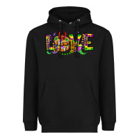 Black mardi gras love Heavyweight Hoodie - OliviaCreatesArt