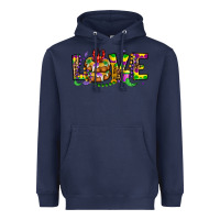 Navy mardi gras love Heavyweight Hoodie - OliviaCreatesArt