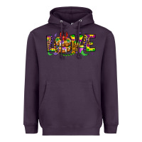 Plum mardi gras love Heavyweight Hoodie - OliviaCreatesArt