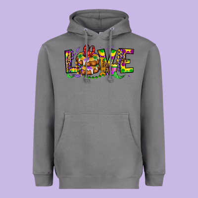 Mardi Gras Love Heavyweight Hoodie Designed By Oliviacreatesart