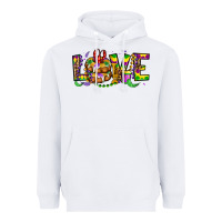 White mardi gras love Heavyweight Hoodie - OliviaCreatesArt