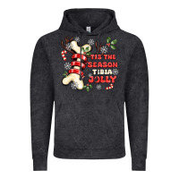 Vintage Black tis the season tıbıa jolly Vintage Hoodie - MaliasSmallBusiness