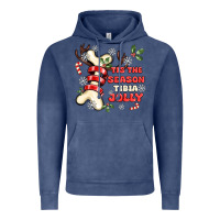 Vintage Denim tis the season tıbıa jolly Vintage Hoodie - MaliasSmallBusiness