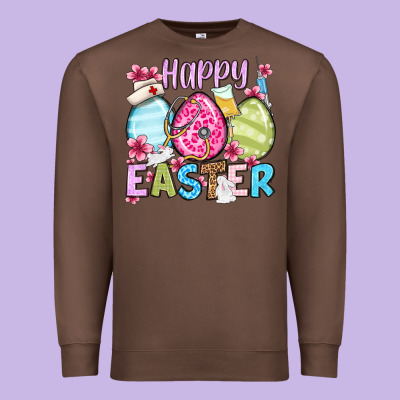 Happy Easter Eggs Premium Sweatshirt Designed By Oliviacreatesart