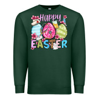 Sports Green Happy Easter eggs Premium Sweatshirt - OliviaCreatesArt