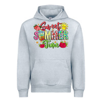 Heather Grey Sweet Summer Time Urban Hoodie - CowhideDigitalArt