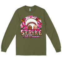 Army Green strike out cancer baseball Long Sleeve Tee - Artiststas