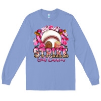 Colony Blue strike out cancer baseball Long Sleeve Tee - Artiststas