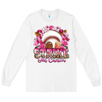 White strike out cancer baseball Long Sleeve Tee - Artiststas
